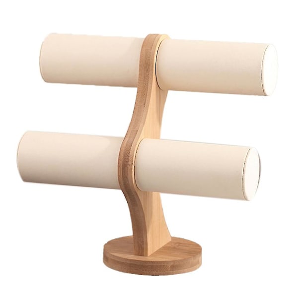 Smyckesorganisatör, Elegant Armbandsställ i Trä med T-formad Design, Perfekt Gåva till Alla Hjärtans Dag, Jul, Nyår, Födelsedagar, Bröllop