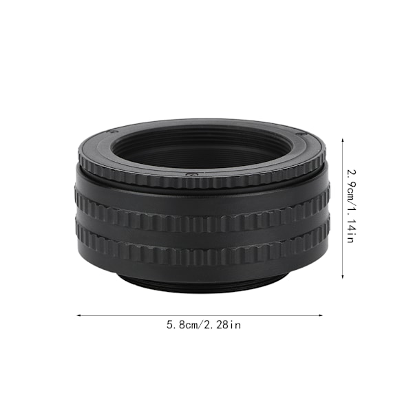 M42 til M42 Justerbar Fokuserings Helikoid Linseadapter Makrorør Tilbehør 25-55mm