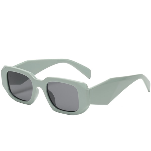 Trendiga bredbenta oregelbundna solglasögon, personliga solglasögon för gatuskytte, gjorda av PC