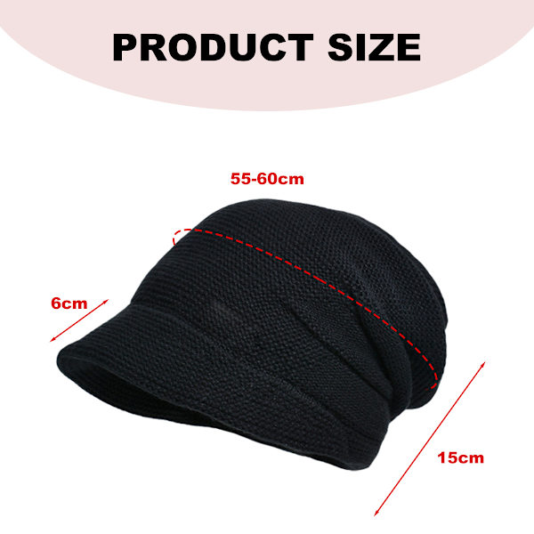1 vinter polstret bunke hat udendørs varm pullover hat bred skygge s