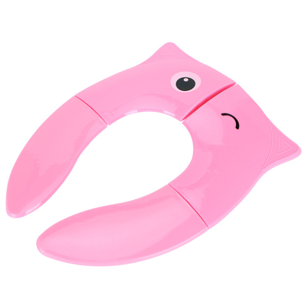Sammenklappelig pottesæde pude bærbar baby toddler toilet træning sæde skridsikker pude til rejser (Pink )