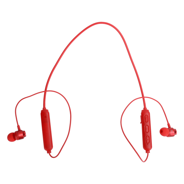 Sports Bluetooth-headset, nackmonterad brusreducerande HIFI-hörlurar med magnetisk sugning (röd)