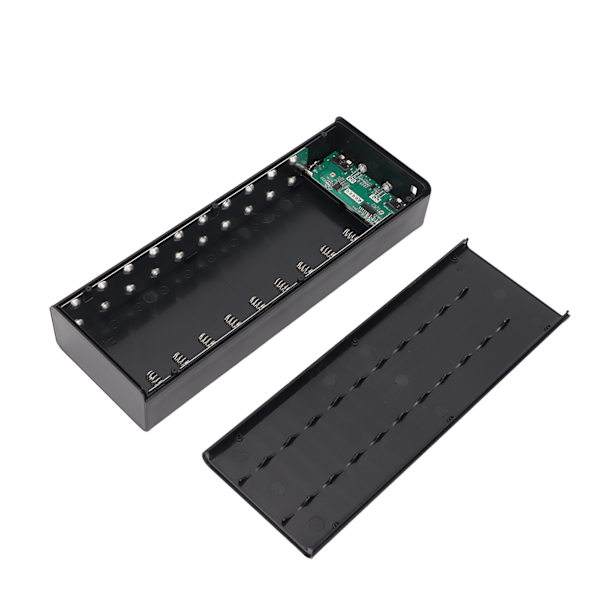 L20 18650 Batteriholder 10W DIY Mobil Powerbank Etui Bærbar Batterioplader med LCD-skærm til 20 Batterier