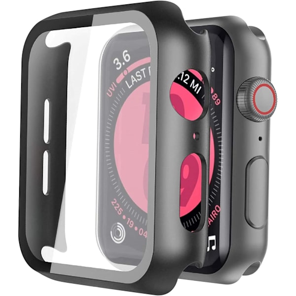 [2Pack] Svart Hård Skal Kompatibel Med Apple Watch Series 3 S