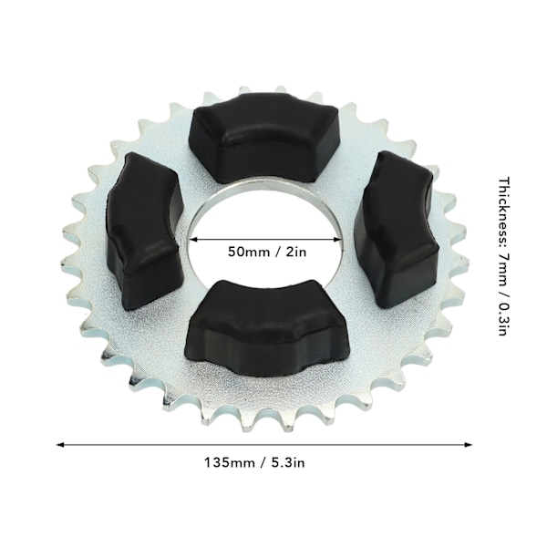 420 32T 50mm Bagerste Tandhjul med Støddæmper Gummitandhjul til SS50 CT70 CL50 CL70 CD50 CD90