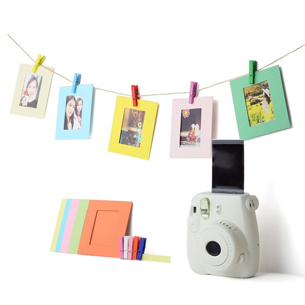 3 tommers veggmonterte papirbilderammer for Instax Mini 11/7+/8/25/50s/90/26/8+/9 kamera