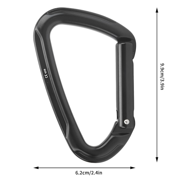 DType Bergsklättring Karbinhake Elastiskt Spänne Slitstark 25kN Lager Klättring Utrustning