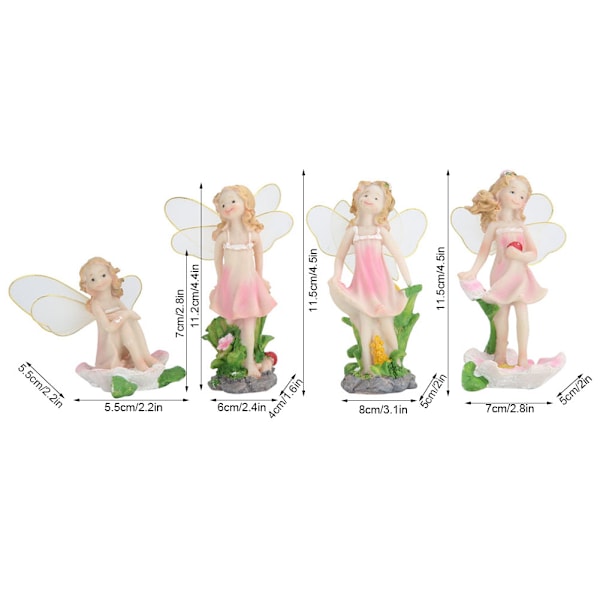 Fantasy Samlarfigur, Förtrollad Trädgårdsdekor för Älva Mor Dotter Staty, Handmålad Resin Figur för Magiska Hemaccenter, Lekfull