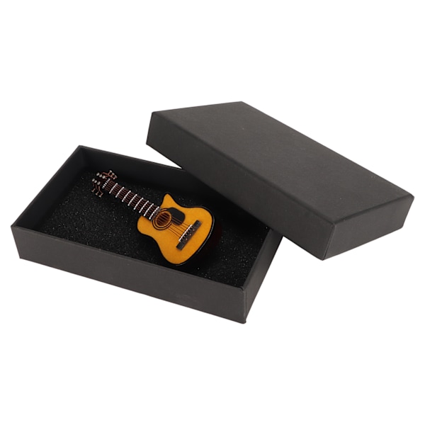 Gitarr Brosch Livslik Fashionabel Harts Miniatyr Musikinstrument Slipstift för Musik Utexaminerade Älskare