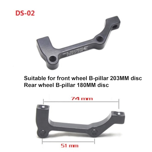 Ultralätt cykelskivbroms fäste adapter för 140/160/180/203mm rotor