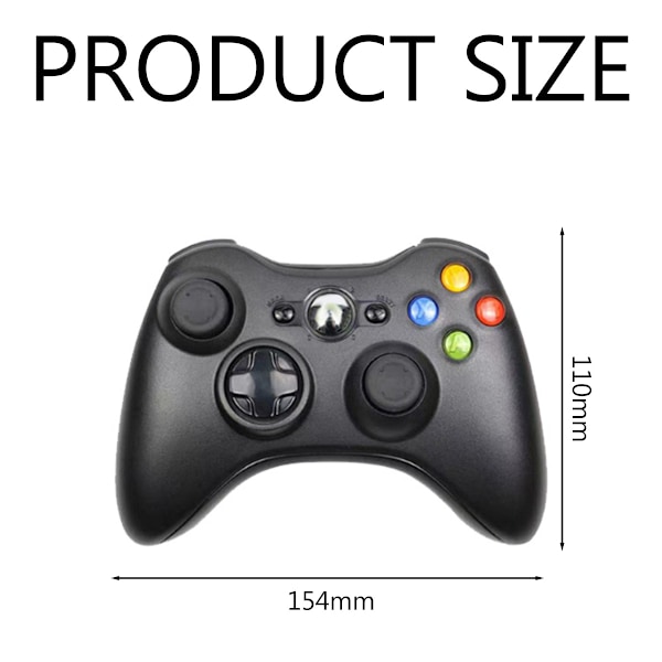 Snygg trådlös handkontroll för Xbox 360, ergonomisk design med asymmetriskt grepp säkerställer bekvämt spelande, integrerad headsetport för sömlös anslutning