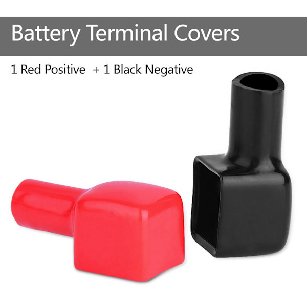 Par batteripolskydd Röd & Svart Positiv och Negativ 192681 192682