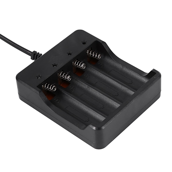 4 Slots Batterioplader Til 18650 Genopladelig Lithiumbatteri EU-stik