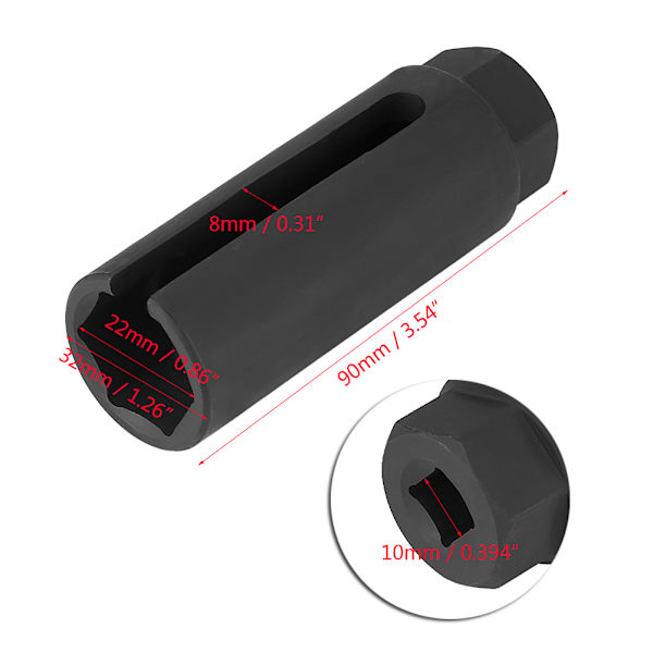 Universal bil O2 Oxygen Sensor Fjernelse Stikdåse 7/8\" 22mm 3/8\" Drive Værktøj