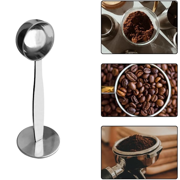 Espressoskopa Tamper 2 ST, Multifunktionell Ergonomisk Design Livsmedelsklassat Rostfritt Stål Måttsked för Kompakt Storlek Lätt att Rengöra Hem &amp;