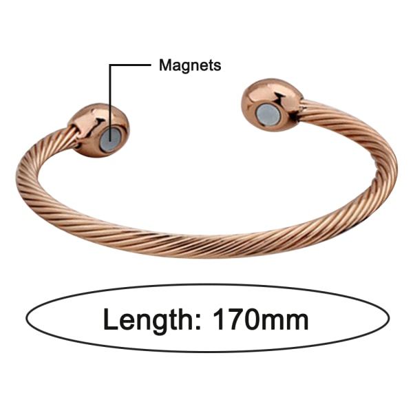 Magnetiskt koppararmband terapi artrit smärtlindring armband