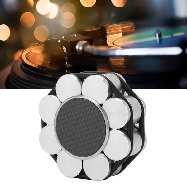 Skivviktklämma för skivspelare, skivstabilisator med silikonbotten för vibrationsdämpning
