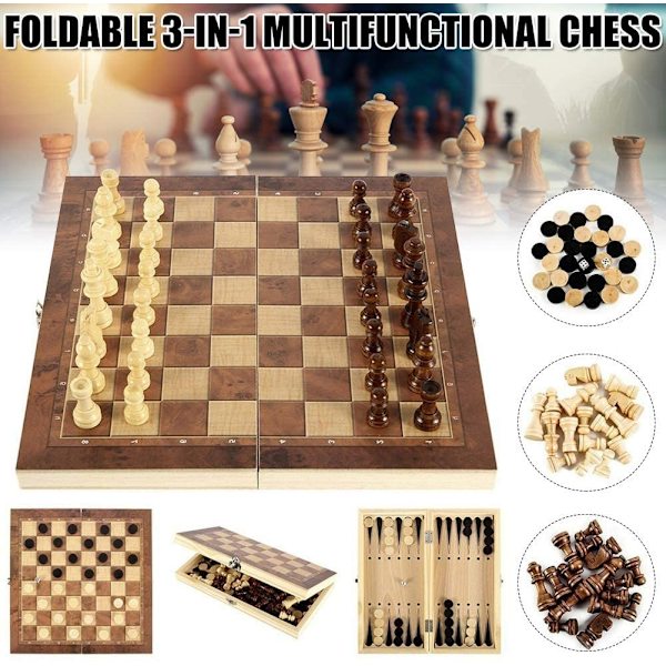 Minnesmatch Stick Chess, Minneschack Trä, Träminneschack, Minneschack, Schackspel Lärande Leksak, Schackbrädesleksak, Minneschackspel