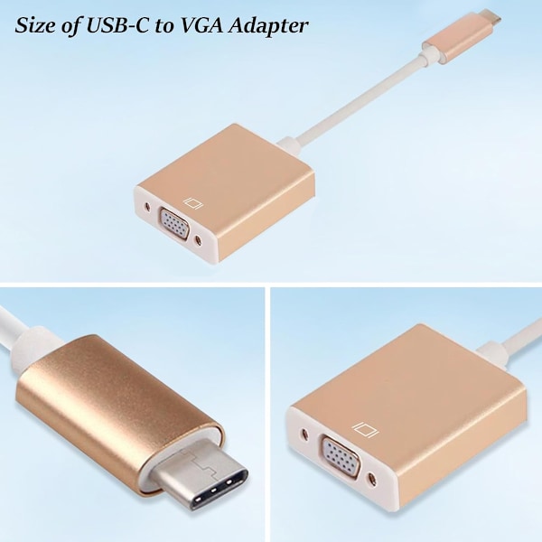 Usb-C till Vga-adapter, Utöka din arbetsyta enkelt, Kompatibel med Macbook Pro och andra ledande enheter, Erbjuder överlägsen stabilitet och