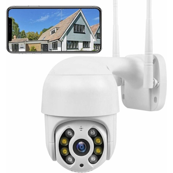 Toppmodernt skydd, äkta dubbelskärm 360 graders vy, fullfärg mörkerseende molnkompatibel för hemsäkerhet, 2 megapixel hög