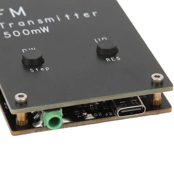 FM-stereosändare 2000m 500mW RC FMND 88‑108MHz Bärbar FM-sändare i aluminiumlegering