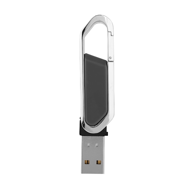 16G Portabel Metall Nyckelring Rotation Höghastighets USB-minne U Disk Minnessticka (Grå)