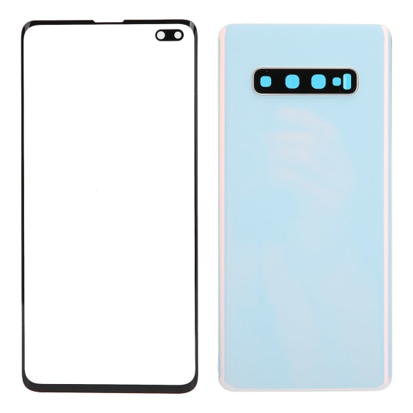 Samsung S10+Plus:n (valkoinen) matkapuhelimen takalasin kansi ja ulompi lasipaneelin vaihto