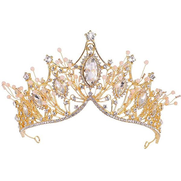 Dronning Krone Gotisk Rhinestone Bryllup Tiaraer og Krone til Bri