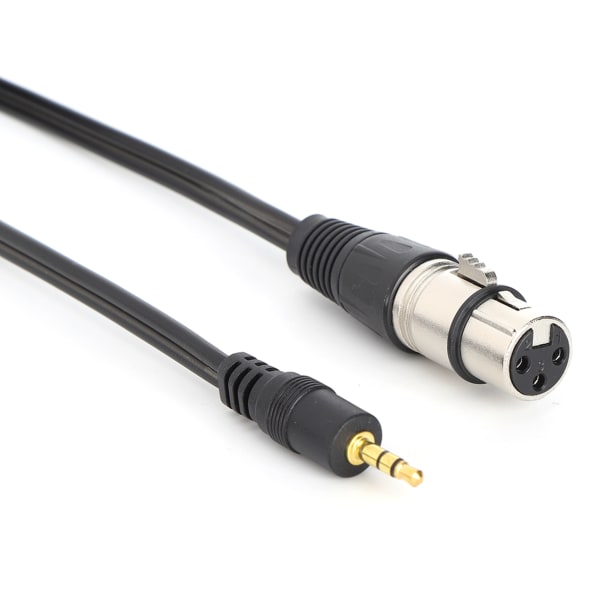 Mikrofonkabel 3,5 mm hann til XLR hunn PVC-mikrofonledning for digitalkamera og PC