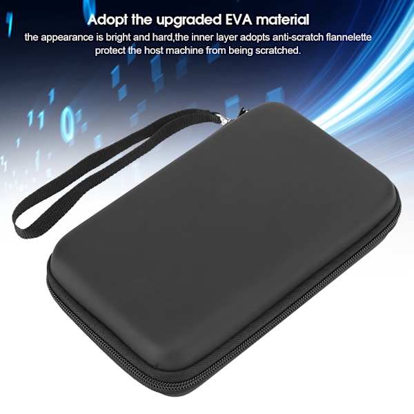 2 st Bärbar Förvaringsväska Bärväska EVA Skyddande Hårdväska för NDSILL/Nintendo 3DSXL Svart