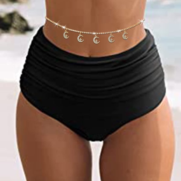 Midjekjede Krystall Mage Body Chains Måne Strand Mote Midje