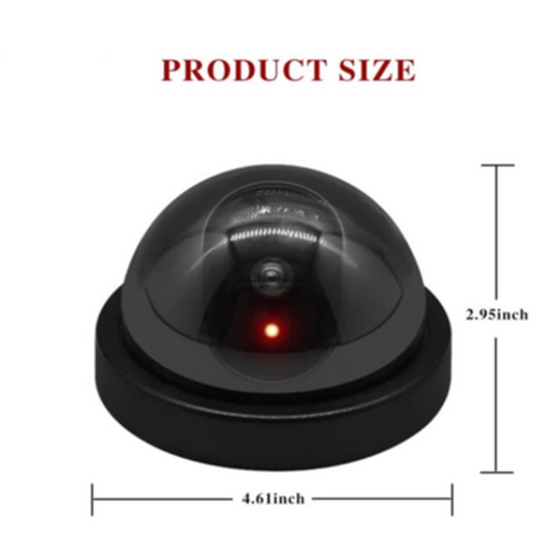 Låtsasövervakningskamera, Ökad säkerhet med batteridrift och enkel installation för inom- och utomhusbruk, Simuleringslins CCTV Dome-kamera för