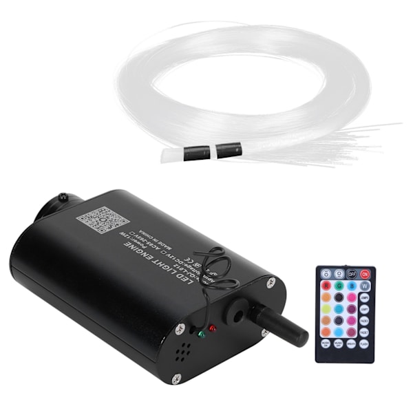12W 2m optisk fiberkabel lampe bil loftslys kit RGBW lys S