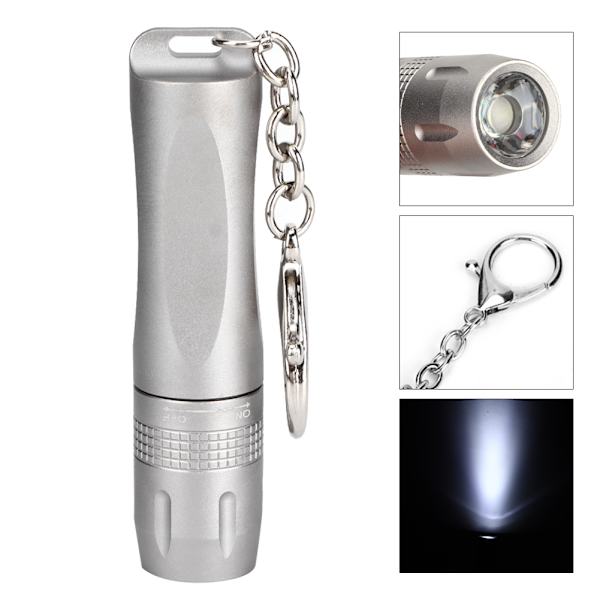 Mini kannettava LED-alumiiniseos taskulamppu avaimenperällä