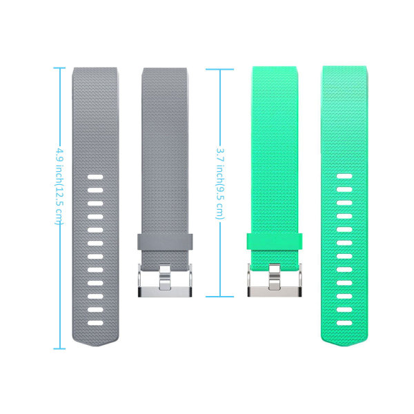 2-pak myke silikonreimerstatninger for Fitbit Charge 2