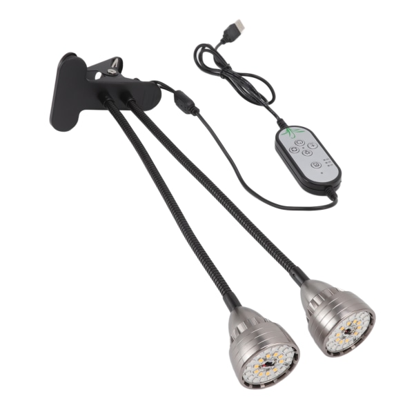 LED-kasvikasvatusvalot, kaksoispää, mehikasvien kasvatus, täyttövalo, USB