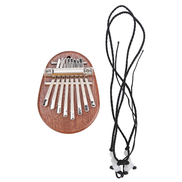 8 Tone Kalimba Tommelfingerklaver C Nøgle Mini Bærbar Mahogni Musikinstrument Legetøj Gave Oval