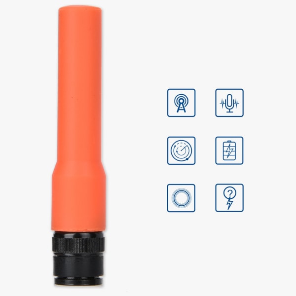 SF-20 BNC hann 144/430MHz silikon myk dobbelbånds mobil amatørradio kort antenne (oransje)