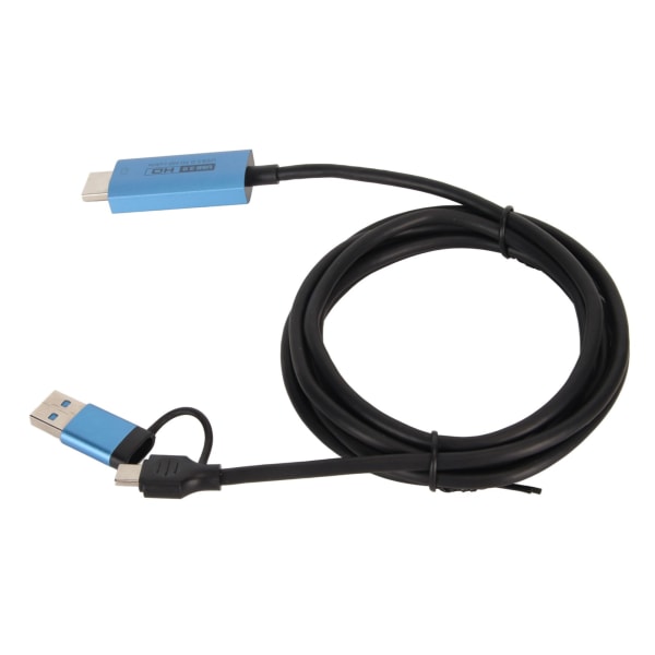 USB till HD Multimedia Interface Adapter Plug and Play USB Type C Konverterkabel för Telefon Laptop 6.6ft