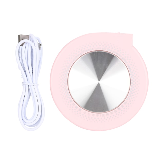 55℃ Multifunktionell USB-kopp Mugg Isolering Matta Skrivbord Isolering Pad Coaster (Rosa)