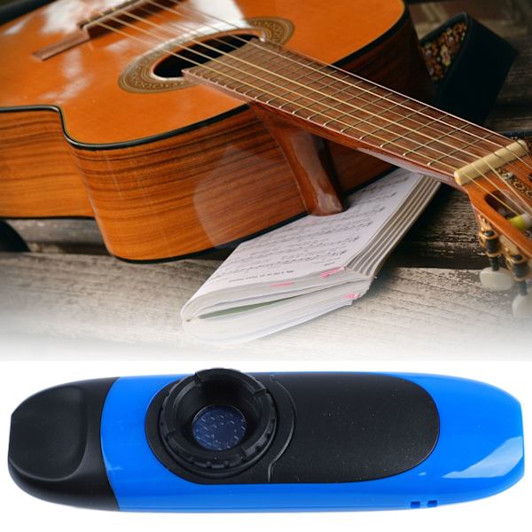 Elektrisk Kazoo 11cm Profesjonell Harpiks Liten Bærbar Kazoo Sett med Pickup for Ytelse Blå