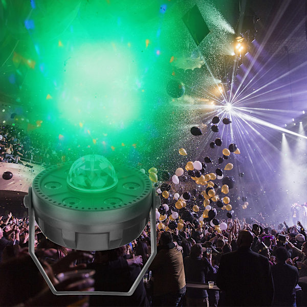 9LED-lampa 3-i-1 RGB-strålkastare färgglatt ljus för bröllopsfest St