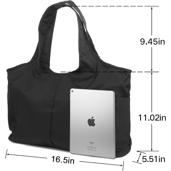 Kvinnors mode stor tote axelväska vattentät tote väska multifunktionell nylon reseaxel