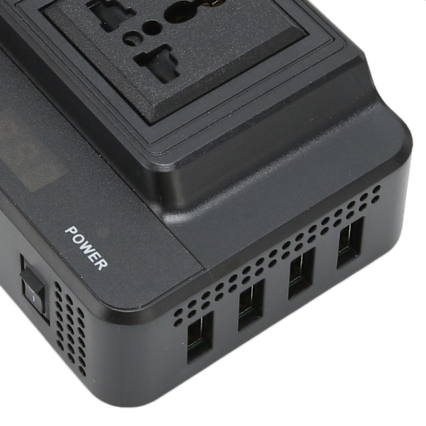 200W Power Inverter DC 12V til 220V AC med 2.1A 4 Port USB Multi Beskyttelse Universal til Køretøjer