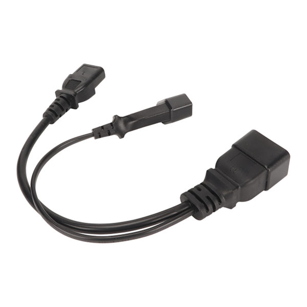 IEC320 C13 och EU-kontakt till IEC320 C20 strömkabel IEC320 C13 och EU-hona till IEC320 C20 Y-splitter strömkabel 12.6 tum