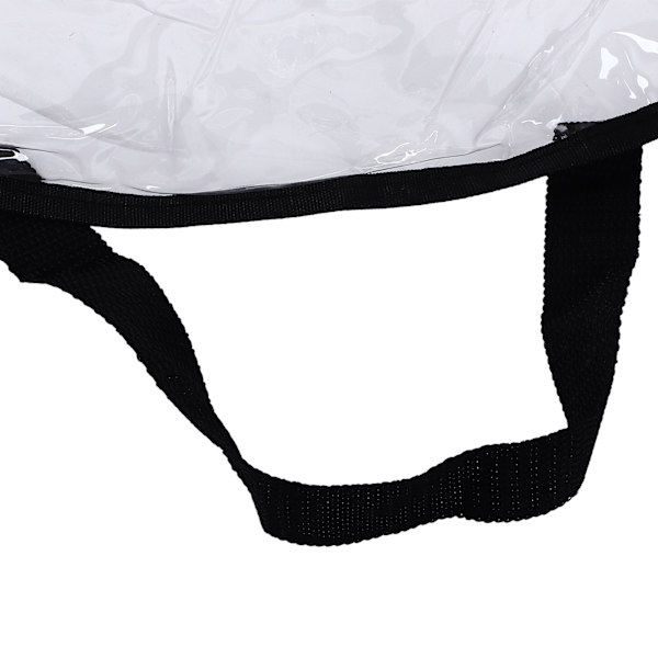 Krans Oppbevaringsbeholder Transparent Rund Oppbevaringspose Svart Kant PVC Heavy Duty Oppbevaringspose 1PCS
