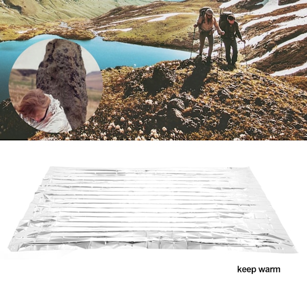 Överlevnadsviktigt, Kompakt Termisk Nödfilt, Slitstarkt Isolerande Mylar-material Reflekterar Kroppsvärme För Oöverträffad Termisk Effekt