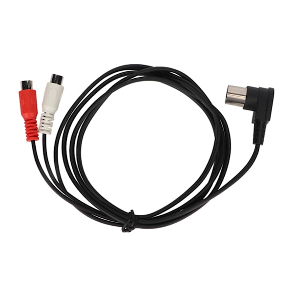 DIN 5-stiftshane till 2RCA-hon 90 graders ljudkabel 4,9 fot Plug and Play DIN 5PIN till 2RCA Y-splitterkabel