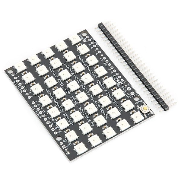 HW-826 40Digit WS2812B 5050 RGB LED-utvecklingskort med inbyggd fullfärgsdrivrutin