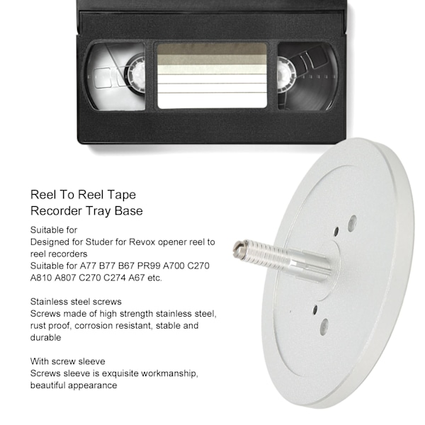 Reel To Reel Båndoptager Trident Base NAB Adapter Bakke Base til STUDER B67 A807 A810 til REVOX A77 B77 PR99 A700 Metal Skruehylster